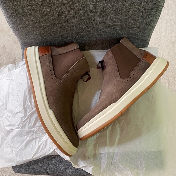 STACY ADAMS Men's Brown Suede Sneaker Shoes - Picture 5 of 7